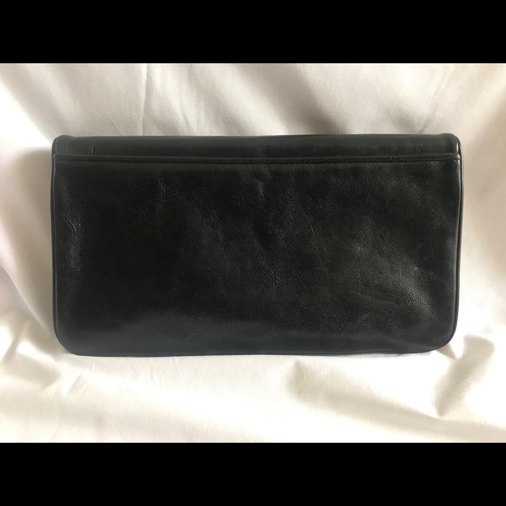 Tory Burch - Reva Clutch - Black Leather & Silver - Picture 2 of 6